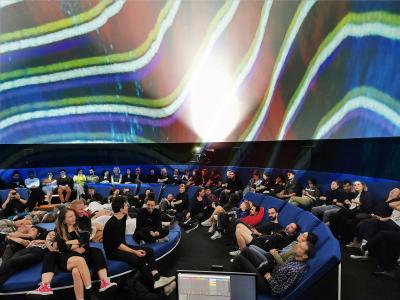 Concerts in the impressive portable inflatable 16m 360 degree dome.jpg