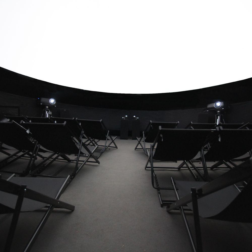 aiRdome | VR 360° portable event dome for rental interior middle row with seating