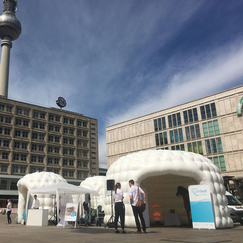 aIRdomes are available in alle sizes and can be connected with tunnels